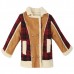 Baby Children Boys Fur Leather Plaid Jacket Double-Breasted Coat
