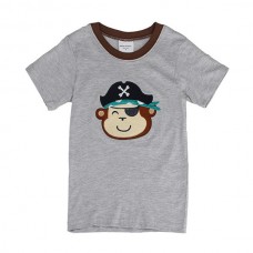 2015 New Lovely Monkey Baby Children Boy Pure Cotton Short Sleeve T-shirt Top