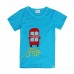 2015 New Lovely Bus Baby Children Boy Pure Cotton Short Sleeve T-shirt Top