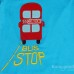 2015 New Lovely Bus Baby Children Boy Pure Cotton Short Sleeve T-shirt Top