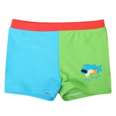 Baby Boys Kid Dolphin Cartoon Style Blue & Green Swimming Trunks