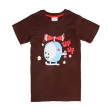 2015 New Lovely Helicopter Baby Children Boy Pure Cotton Short Sleeve T-shirt Top