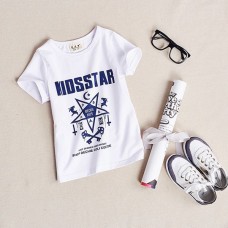 Kids Boys Letters Printed Short Sleeve Cotton T-shirts
