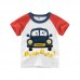 Boys Kids Car Printed Short Sleeve T-Shirts For 3Y-12Y