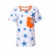 Summer Kid Children Boy Cotton Five Star Pattern T-shirt Clothing