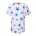 Summer Kid Children Boy Cotton Five Star Pattern T-shirt Clothing