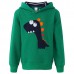 Kid Boys Casual Long Sleeve Dinosaur Pattern Hooded Sweatshirt