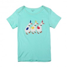 2015 New Little Maven Lovely Swan Baby Children Boy Cotton Short Sleeve T-shirt Top