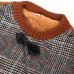 Baby Children Boys Thick Tie Lattice Plaid Fur Sweater