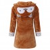 Kids Cartoon Pattern Bathrobe Long Sleeve Hooded Wrap Robe