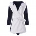 Kids Cartoon Pattern Bathrobe Long Sleeve Hooded Wrap Robe
