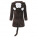 Kids Cartoon Pattern Bathrobe Long Sleeve Hooded Wrap Robe