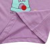 2015 New Little Maven Baby Children Girl Purple Cotton Short Sleeve T-shirt Top
