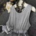 Gray Kids Girl Princess Sleeveless Dress Toddler Vintage Wedding Party Pageant Flower Bow Tulle Tutu