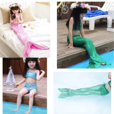 Girl Little Mermaid Tail Bikini Set Swimmable Swimming Princess Costume Swimsuit
