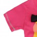 2015 New Summer Baby Girl Children Giraffe Rose Red Cotton Short Sleeve T-shirt Tee
