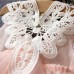 Girls Children Pearls Lace Stitching O-neck Knee Length Princess Dress