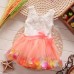 Baby Girls Summer Rose Colorful Tutu Princess Dress