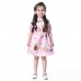 Kid Girls Pattern Printed Short Sleeve Princess Dress
