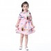 Kid Girls Pattern Printed Short Sleeve Princess Dress