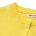Kid Girls Long Sleeve Animal Applique Pure Color Cotton Knit Cardigan