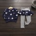 Baby Kids Girls Heart Printed Long Sleeve Sweatshirt & Leggings Set