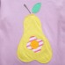 2015 New Little Maven Summer Baby Girl Children Pear Purple Cotton Long Sleeve T-shirt