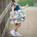 Girls Baby Print Lace Vest Layer Dress