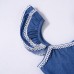 Girls Baby Print Lace Vest Layer Dress