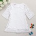 Children Girls Party Princess Solid Lace Dress Dresses