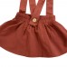 Girls Kids Baby Solid Sleeveless Cotton Dress For 2Y-5Y