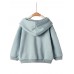 Girls Pure Color Jacket Boys Kids Winter Warm Hooded Coats