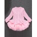 Thick Warm Winter Christmas Wedding Party Knitted Patchwork Lace Girls Children Dress