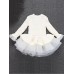 Thick Warm Winter Christmas Wedding Party Knitted Patchwork Lace Girls Children Dress