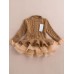 Thick Warm Winter Christmas Wedding Party Knitted Patchwork Lace Girls Children Dress