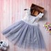Girls Lace Patchwork Layered Dress for 4Y-12Y