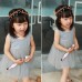 Casual Kid Girls Pure Color Sleeveless Princess Tutu Dresses