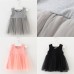 Casual Kid Girls Pure Color Sleeveless Princess Tutu Dresses