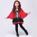 Cute Little Girls Little Red Devil Cosplay Costume Halloween Little Red Riding Hood Costume