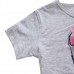 2015 New Little Maven Summer Baby Girl Children Dog Grey Cotton Short Sleeve T-shirt