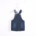 Girl Cute Cat Printed Toddler Denim Straps Suspender Dress For 2Y-9Y