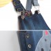 Girl Cute Cat Printed Toddler Denim Straps Suspender Dress For 2Y-9Y