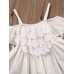 Girls Lace Patchwork Off Shoulder Strap Dress for 2Y-7Y