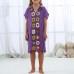 Girls Clothing Bohemian Floral Crochet Stitching Split Kaftan Dress