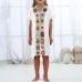 Girls Clothing Bohemian Floral Crochet Stitching Split Kaftan Dress