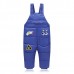 Cute Baby Kids Sleeveless Printed Cotton Padded Winter Jumpsuit