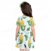 Kid Girls Short Sleeve Cartoon Mermaid Printed Dress