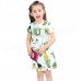 Kid Girls Short Sleeve Cartoon Mermaid Printed Dress