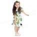 Kid Girls Short Sleeve Cartoon Mermaid Printed Dress