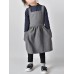 Children Girls Japanese Style Gardening Cooking Cotton Linen Aprons Dress with Pockets